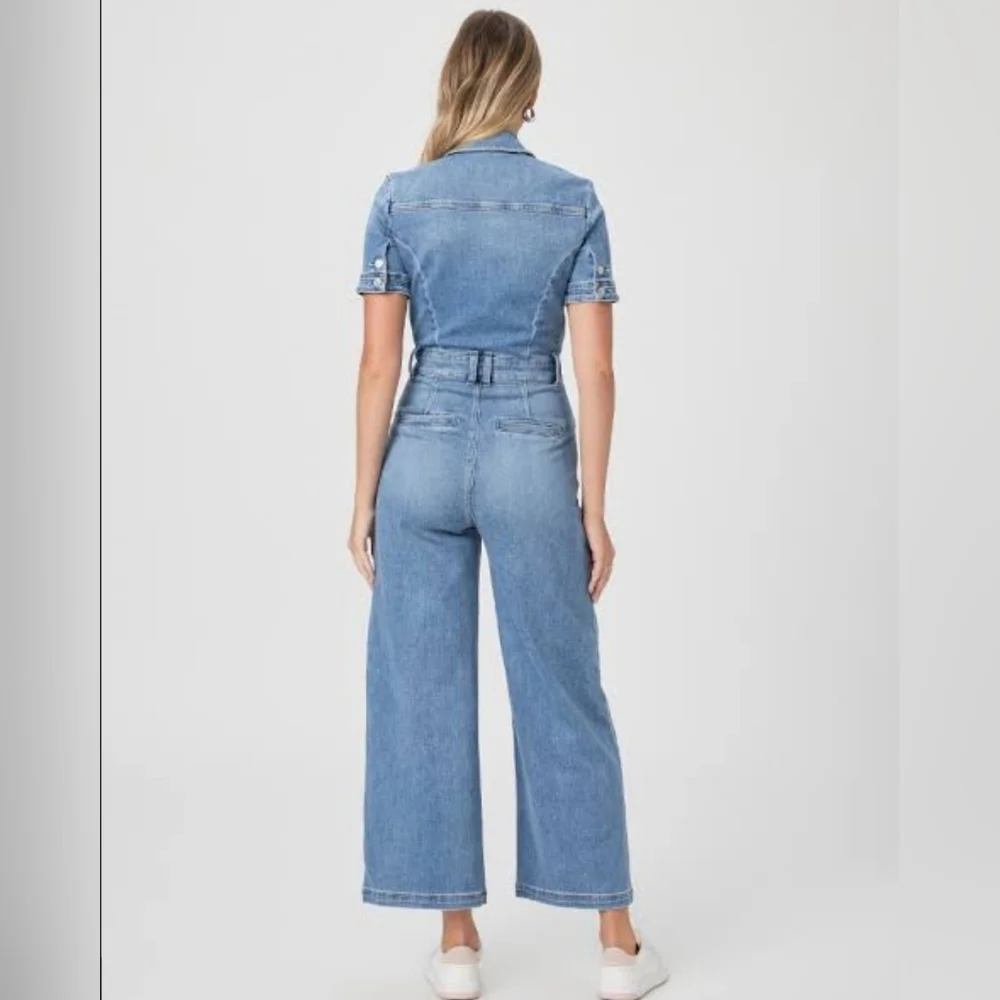 PAIGE Harper Ankle Jumpsuit Wide Leg - Picture 2 of 13